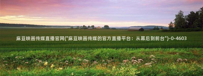 麻豆传媒官网直：麻豆映画传媒直播官网(\