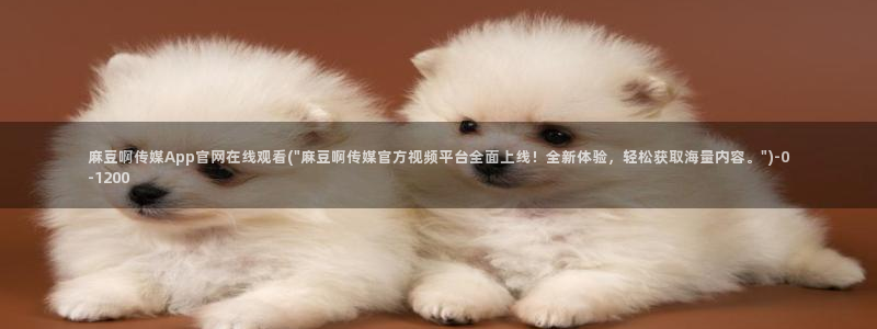 麻豆传媒映话官网：麻豆啊传媒App官网在线观看(\