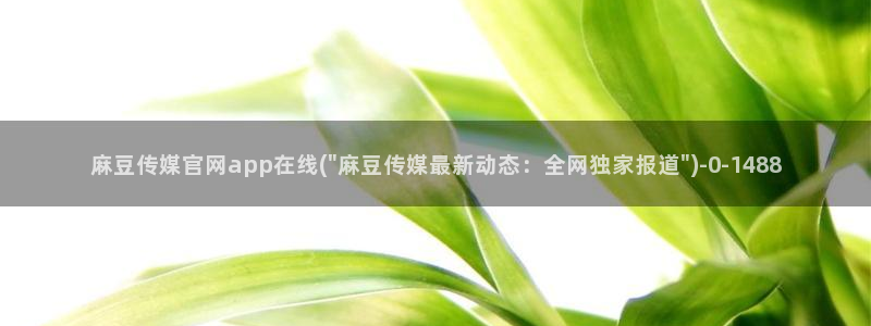 麻豆文化传媒官网免费